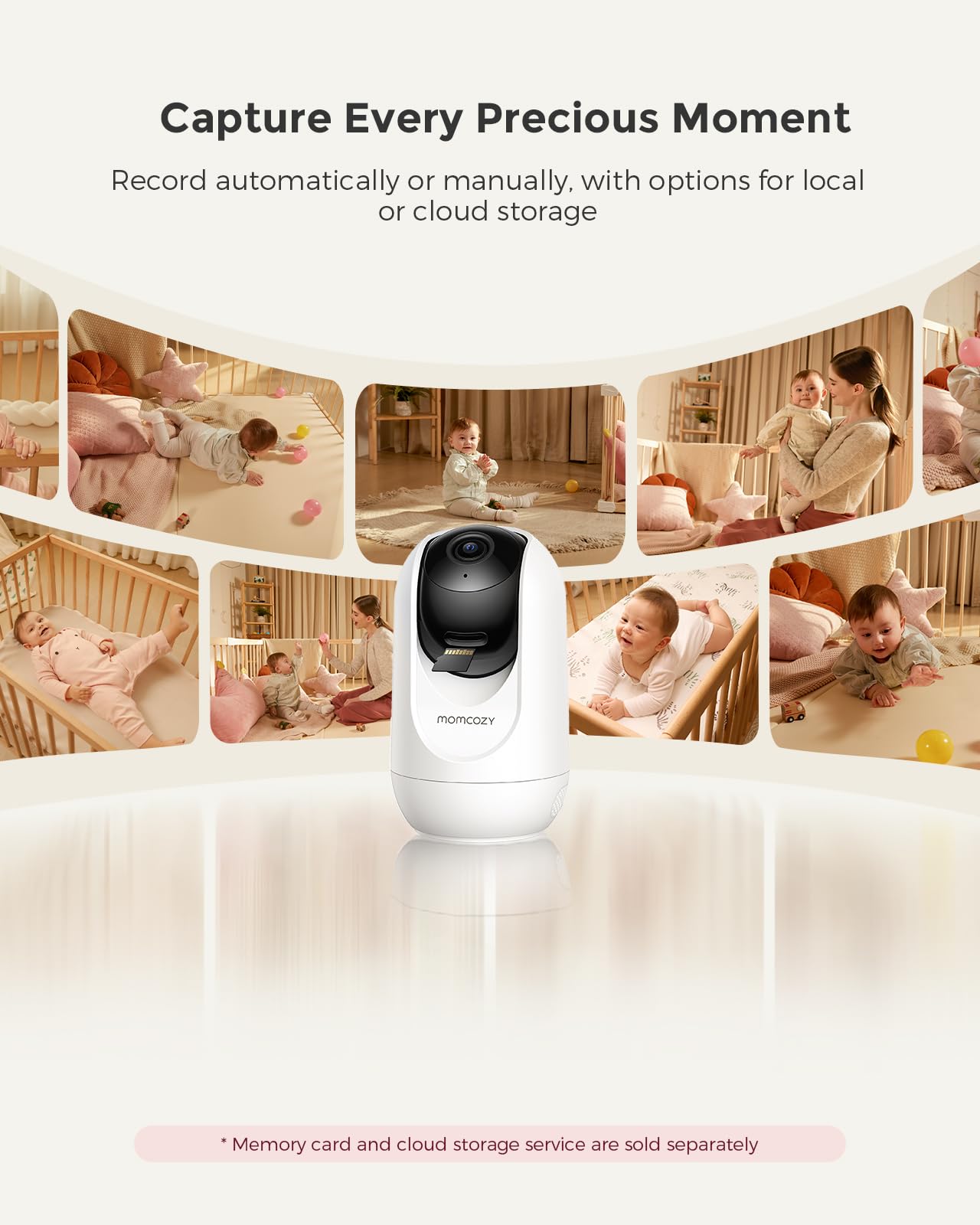 Momcozy Smart WiFi Baby Monitor with Camera and Audio, 5