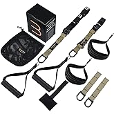 Bodytorc Suspension Trainer, Bodyweight Training Straps for Full Body Workouts at Home, Includes Door Anchor, Extension Arms 
