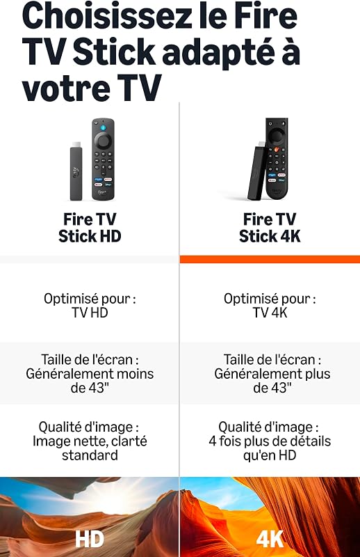 Fire TV Stick 4K (nouvelle génération), streaming 4K simple, nouvelle télécommande Fire TV, toutes vos applications au même endroit, TV en direct et gratuite, recherche plus rapide avec Alexa+
