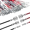 Tmyjfjingxi 30PCS 2.8mm /4.8mm /6.3mm Female Speaker Wire Connector with Insulating Sleeves Speaker Connectors Red+Black Spade Connectors Flat Quick Splicing Kit WW001