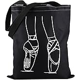 PWHAOO Ballet Dance Tote Bag Ballet Teacher Tote Bag Ballet Dance Lover Gift Professional Ballet Dancer Gift