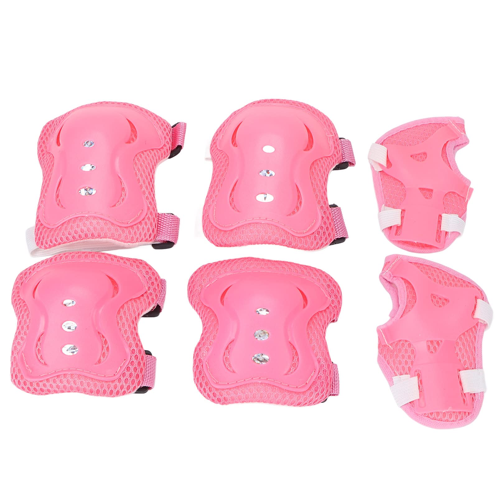 Entatial Toddler Knee Pads, Toddler Protective Gear Set Good Resilience Good Protection for Cycling Roller Skating for 3 To 12 Years Olds Kids(pink)