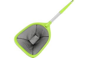 Mowend Pool Net Total Length 26.8 inches, Swimming Pool Skimmer Net with Aluminum Pole for Fast Cleaning Ponds, Hot Tub, and Spas, Pool Cleaner Supplies and Accessories