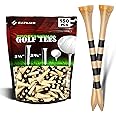 SAPLIZE Bamboo Golf Tees Pack of 150, Four Size Options (3-1/4", 2-3/4", 2-1/8", 1-1/2"), Stable and Reliable Golf Tees, Available in Natural/White Color