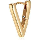 Vince Camuto Jewelry V Hinge Huggie Earrings Gold One Size