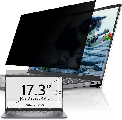 IPROKKO 17.3in Privacy Screen for 16:9 Laptops Matte/Glossy Reversible