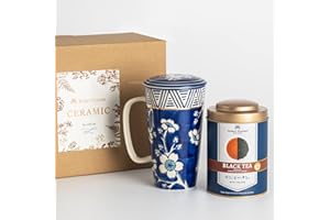 Taimei Teatime Loose Leaf Tea Gift Set for Tea Lovers, Care Package Tea Set, Tea Gift Box for Women