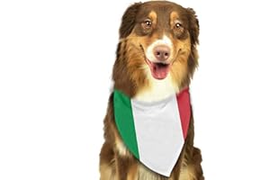 MOCSONE Dog Bandanas Italian Flag Pet Bandana Scarf Triangle Bibs Kerchief Accessories for Dogs Cats