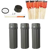 eGreen 20-100 Windproof Stormproof Matches Waterproof Cases &amp; Rope Options | Each is 2.6" long and burns 5&ndash;10 sec. Rope options offer up to 60 or 240 min total for camping, survival &amp; emergencies.