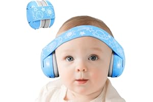 711TEK Baby Ear Muffs Noise Protection, Adjustable Headband Ear Protection, Comfortable Headphones for Hearing Protection & Improves Sleep, Airplane Travel Essentials Sound Proof, Blue