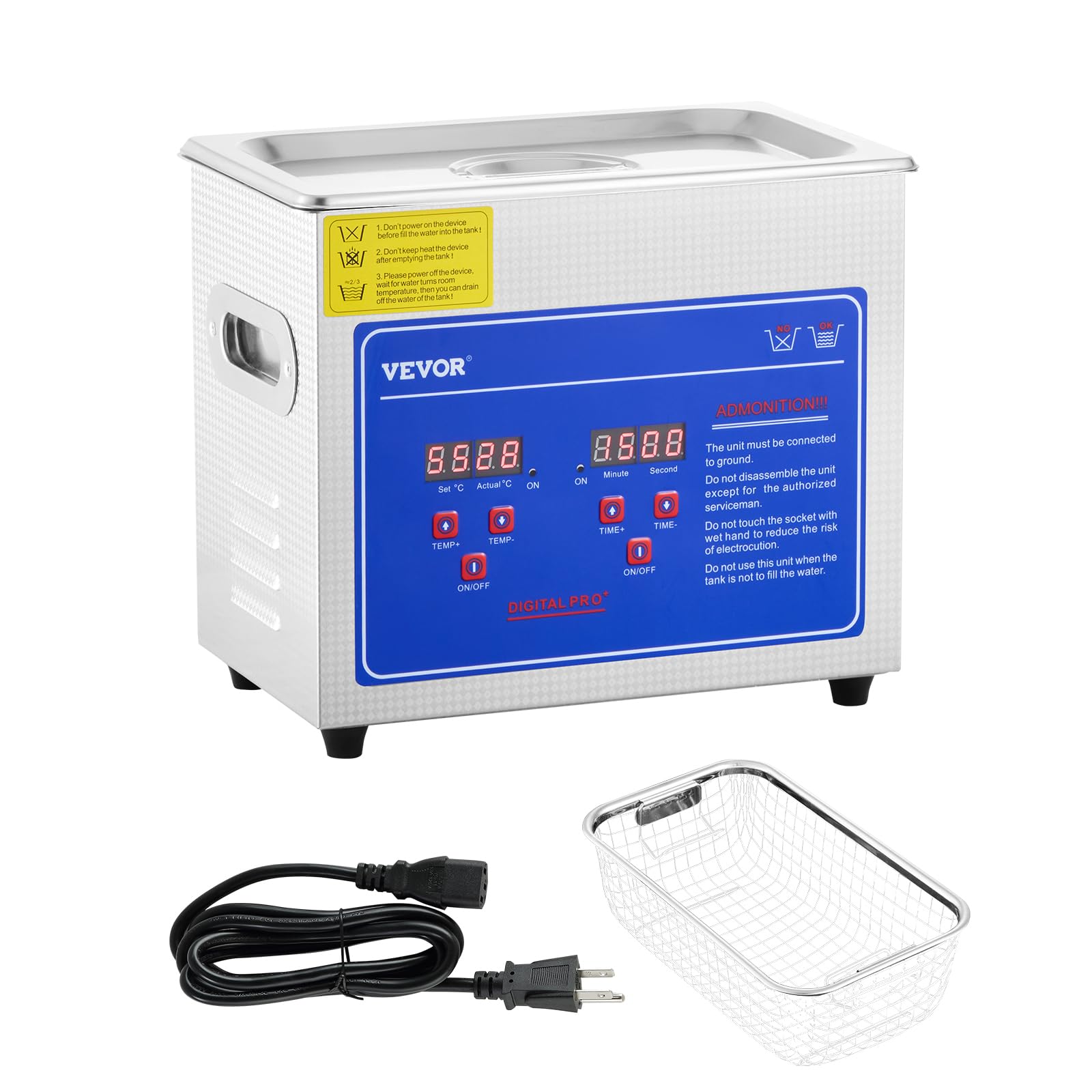 VEVOR 3L Ultrasonic Cleaner with Heated