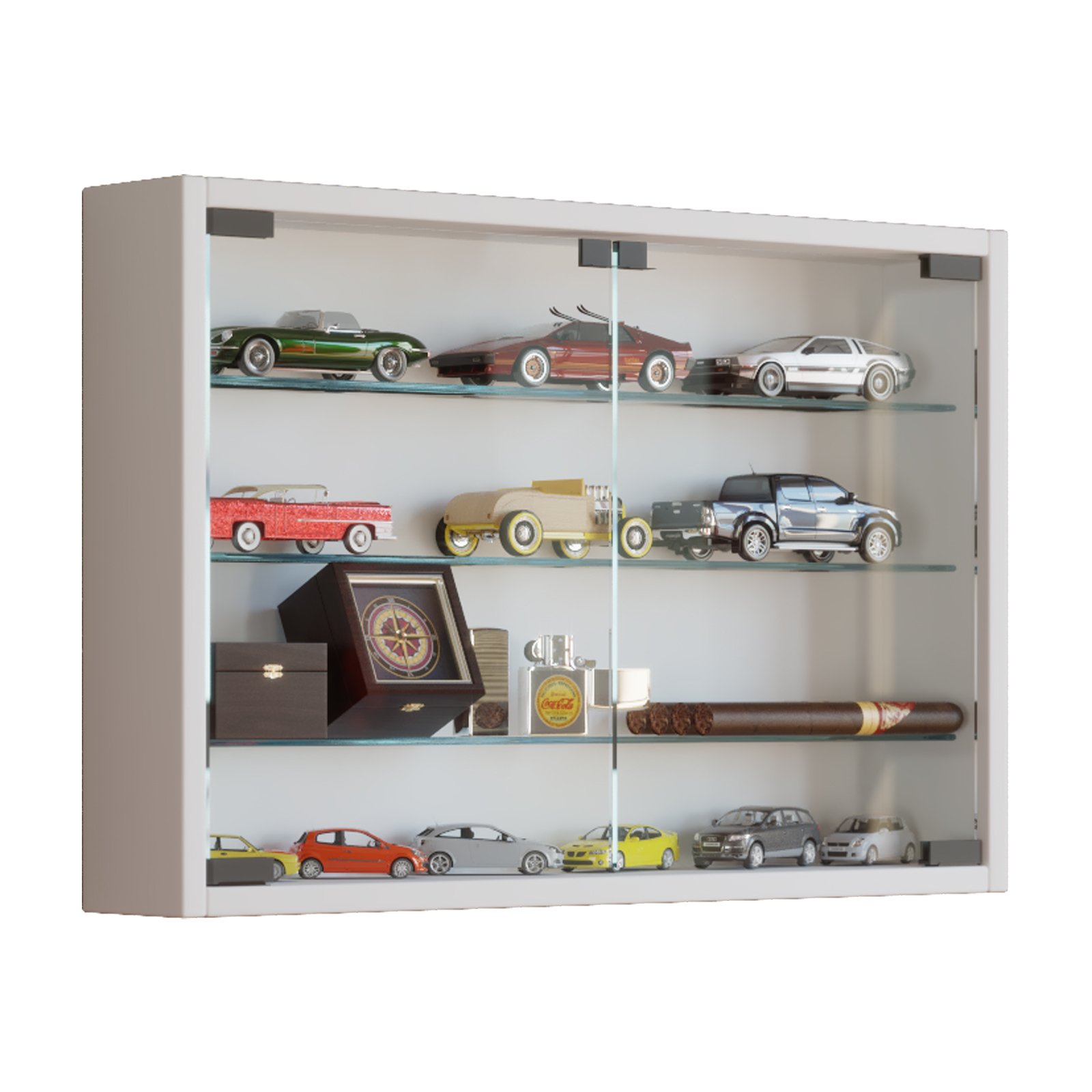 VCM Wall display cabinet Mandosa M,White