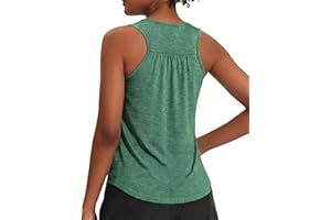 PINSPARK Workout Tops for Women Racerback Tank Tops Sleeveless Athletic Running Shirts Lightweight Yoga Gym Tank,2 Pack S-3XL