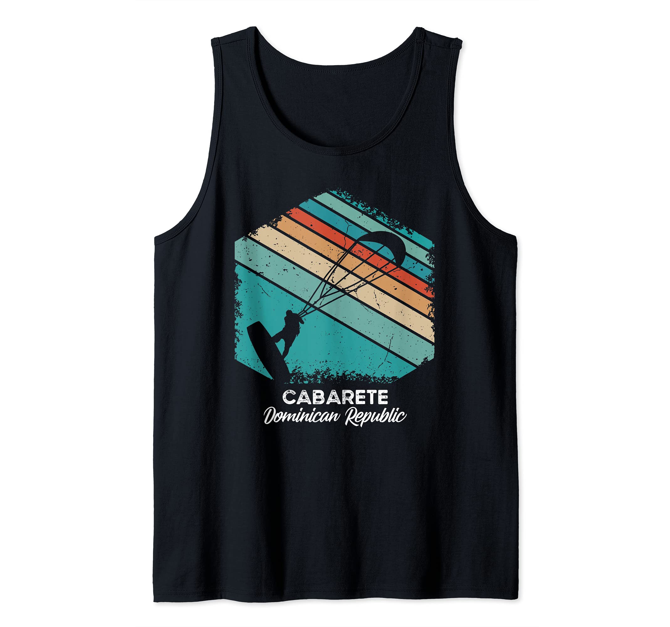 Vintage Retro Kitesurf Cabarete Kite Surfing Tank Top
