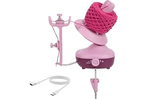 Etcokei Yarn Winder, Electric Yarn Ball Winder for Crocheting, Compact Yarn Cake Winder with Strong Tension Stepless Speed, Automatic Yarn Spinner Wool Winder, Ideal Helper for Knitting Lovers(Purple)