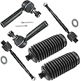 TRQ Front Steering Kit Steering Rack & Pinion Bellow Tie Rod Compatible with 2003-2009 Lexus GX470 Toyota 4Runner