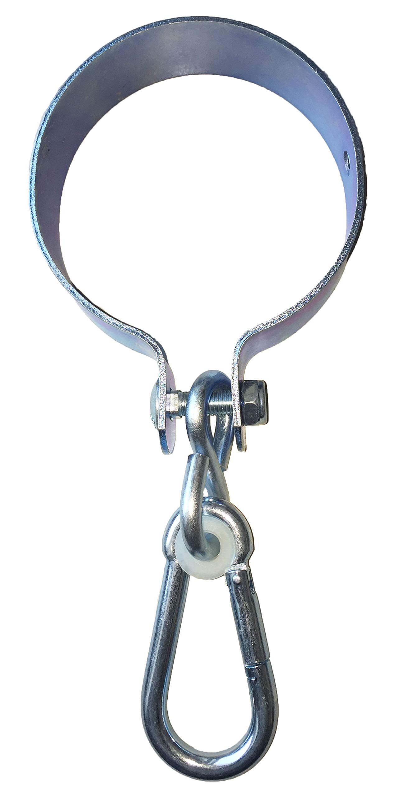 Sunload Cuff Hooks with Carabiner Galvanised Swing Hook for Pipes or Round Logs, Set of 2 (120 mm)
