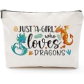 Sitsink Dragon Gifts for Girls - Dragon Lover Gift, Makeup Bags & Fans for Women