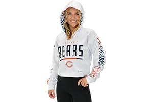 Zubaz NFL Women's Team Graphic Crop Top Hoodie with Hood Liner (X-Small - 3X-Large)