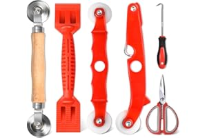 LYASILGC Screen Repair Tool,Window Roller,Spline Installer,6 in 1 Window Installation Tool,Screen Mouse Spline Roller for Installing & Replacing Window Patio Sliding Door-Ideal for Holiday Gift (6 in 1)