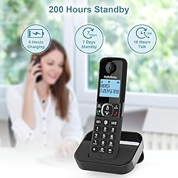 Hellobaby DECT 6.0 Cordless Phone with 2