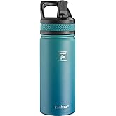 Fanhaw 18 Oz Kids Insulated Water Bottle with Straw Lid – Stainless Steel Double Wall Vacuum, Leak-Proof, BPA-Free Water Bottles for School Boys & Girls(Green Blue) | Kids, Double Wall Vacuum, Leak-Proof, BPA-Free, Water Bottles