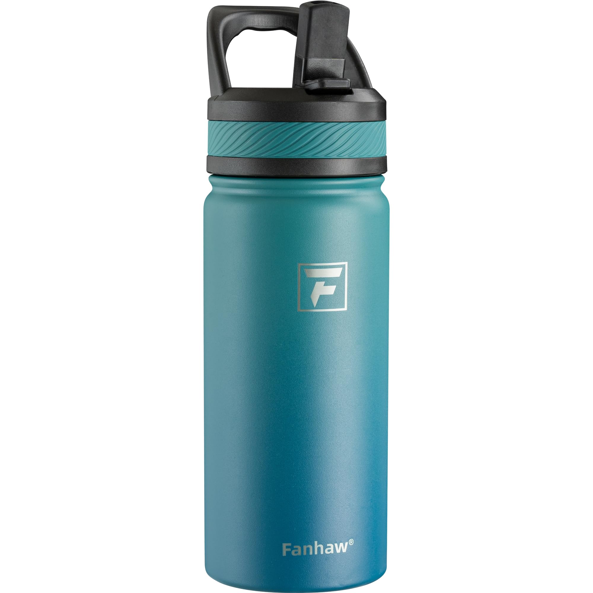 Photo 1 of Fanhaw 18 Oz Kids Insulated Water Bottle with Straw Lid – Stainless Steel Double Wall Vacuum, Leak-Proof, BPA-Free Water Bottles for School Boys & Girls(Green Blue)