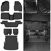 Naibeve Floor Mats for 2011 2012 2013 2014 Ford Explorer - All Weather for Ford Explorer Floor Mats & Cargo Mat & Second Row Backrest Mats Protector Interior Accessories