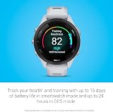 Garmin Forerunner 265S 42mm GPS Music Heart Rate Running Smartwatch Whitestone view 4