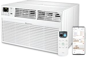 TCL H10T9E1-A 10,000 Smart Through-The-Wall Air Conditioner, Fan & Dehumidifier, 450 Sq. Ft, Remote Control, Compatible with Alexa/Google Assistant, 10000 BTU, White