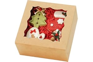 XINHPKGG 20 Pack Cookie Boxes 6x6x3 Inch Bakery Boxes with Window Treat Box Dessert Box for Macaron Mini Cake Chocolate Cover