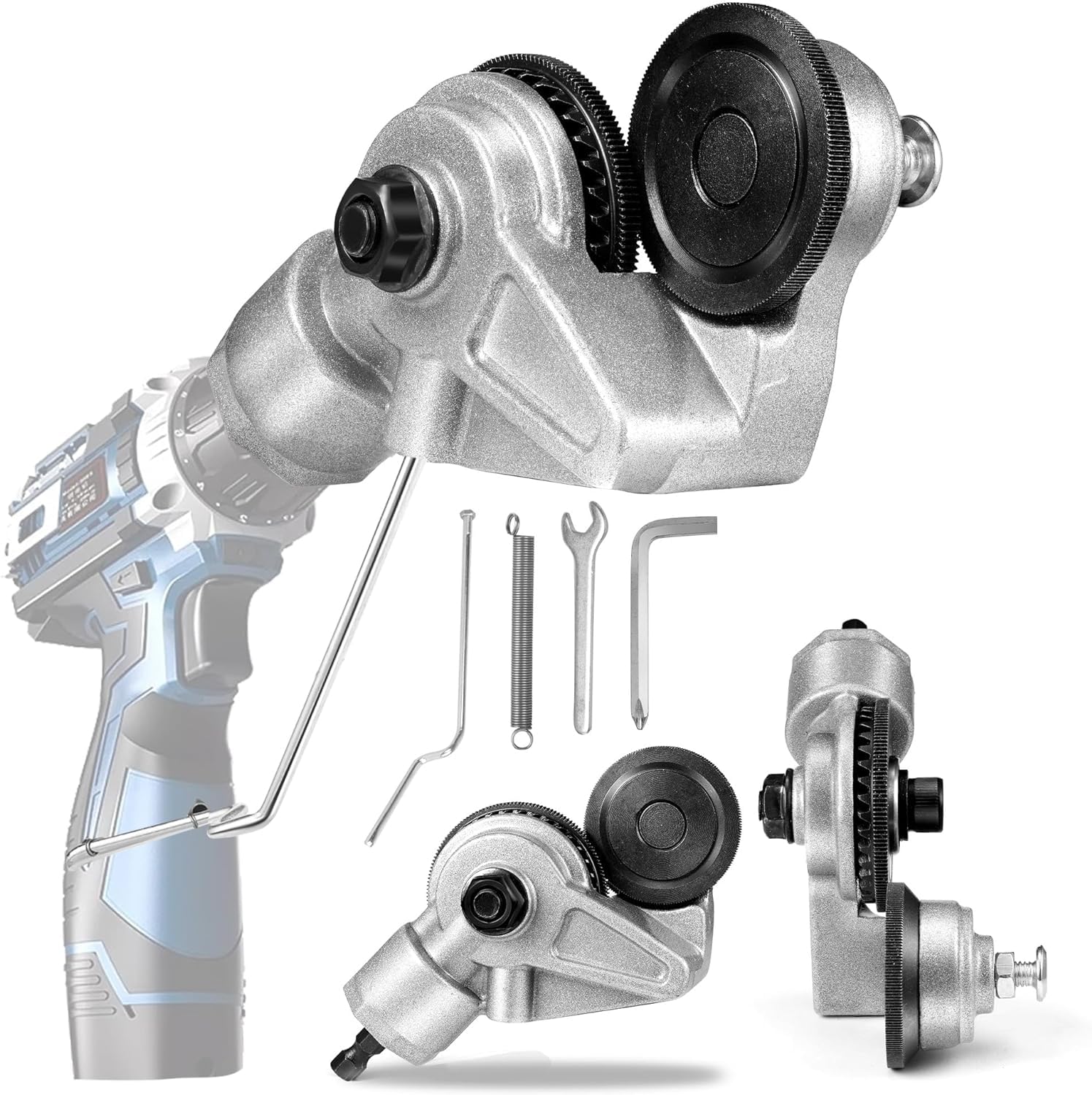 thumbnail image 2 of Electric Drill Metal Cutter Attachment - Sheet Metal Nibbler For Aluminum, Steel, Copper & Iron 2 of 11