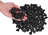 Hisredsun Black Decorative Stones 2.1 lb 0.4-1 in River Gravel view 3