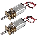 XIITIA 2pcs DC 3V-6V Mini N20 Gear Motor Slow Speed