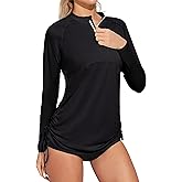 Heathyoga Rash Guard for Women UPF 50+ UV Sun Protection Swim Shirt for Woman Long Sleeve Swimsuits Bathing Suit Tops