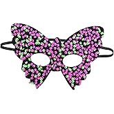 DEARMAMY Butterfly Mask Sequin Masquerade Mask Venetian Eye Gliter for Carnival Halloween Cosplay Party Costume B