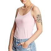Hanes Women's Cami with Built-in Shelf Bra, Stretch Cotton Camisole, Adjustable Straps