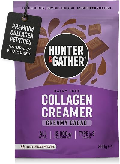 Hunter & Gather Collagen Cream Coffee Cocoa 300 g Grass-Fed Peptides