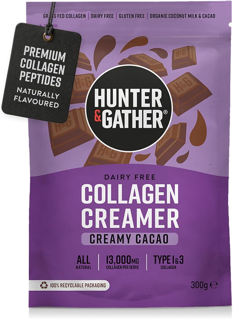 Hunter & Gather Collagen Cream Coffee Cocoa 300 g Grass-Fed Peptides