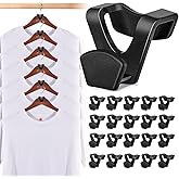 HOUSE DAY Space Saving Hanger Hooks 60 Pack, Clothes Hanger Connector Hooks | Black, Heavy Duty Hanger Hooks Space Saver, Premium College Dorm Room Essentials, Closet Organizers and Storage for Apartment