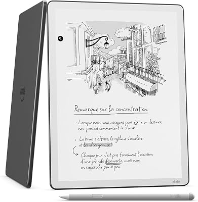 Kindle Scribe 32 Go (nouvelle génération) : écran 11" effet papier avec éclairage avant ; plus fin, léger et rapide ; écrivez dans le carnet de notes intégré, les documents et les livres