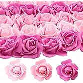 Geosar 200 Pcs Artificial Rose Flower Heads Bulk Fake Foam Roses Mini Faux Flower for Bridal Shower Wedding Flower Arrangements Centerpiece DIY(1.77 Inch,Pink Series)