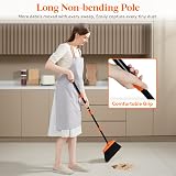 Lifewit Broom 53in Extendable Stainless Pole Indoor Outdoor 13in Head Orange view 5
