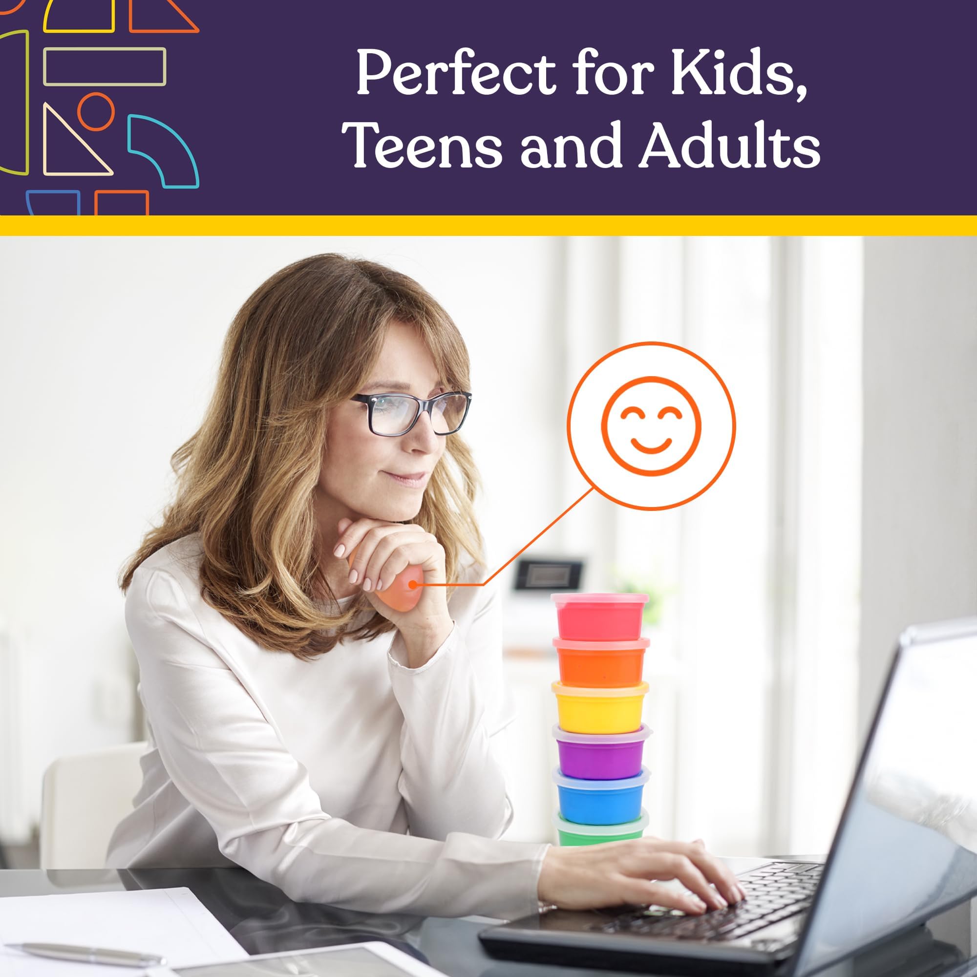 Special Supplies Therapy Putty for Kids and Adults - Resistive Hand Exercise Stress Relief Therapy Putty Kit, Set of 6 Strengths, 3 Ounces of Each Putty