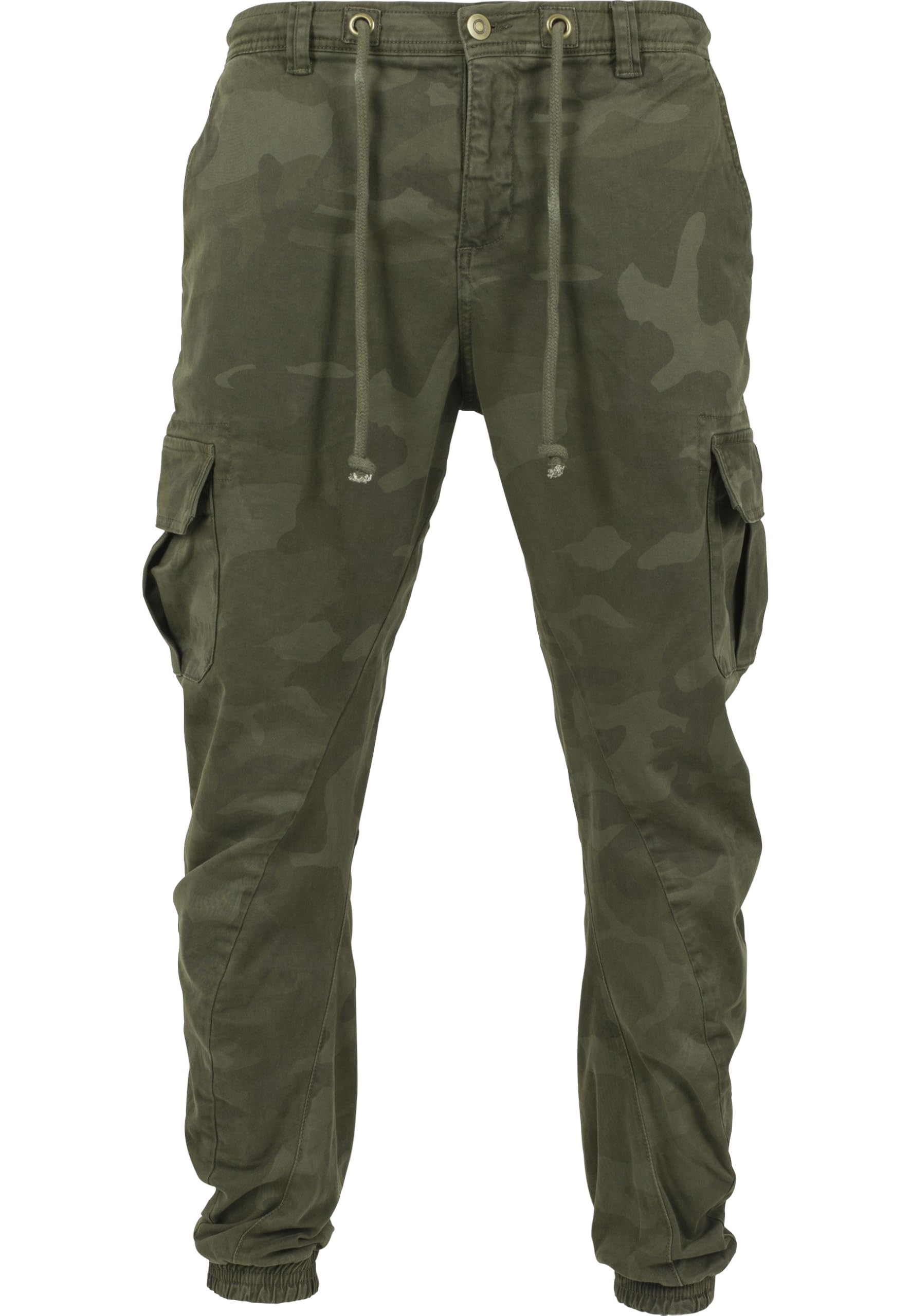 Urban Classics Men's Camo Cargo Jogging Pants Trouser, Olive Camo, 34W UK