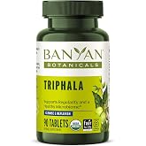 Banyan Botanicals Organic Triphala Tablets - Gentle Daily Digestion &amp; Colon Cleanse Support - Amla, Haritaki, Bibhitaki - Healthy Elimination, Detox &amp; Gut Microbiome - 90 Tablets - Non-GMO, Vegan*