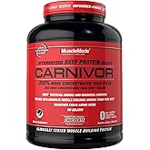 MuscleMeds CARNIVOR Beef Protein Isolate Powder, Muscle Building, Recovery, Lactose Free, Sugar Free, Fat, Free, 23g Protein, Halal Certified, Chocolate, 56 Servings