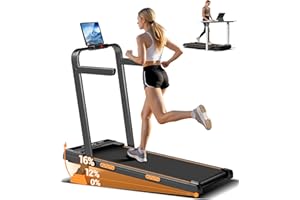 LONTEK 3 in 1 Walking Pad Treadmill with 16% Incline, Folding Treadmill with Handle Bar, Portable Treadmills for Home Small, 330 Lbs Capacity