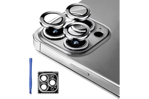 Jeluse [3X2 Pack] Designed for iPhone 13 Pro/iPhone 13 Pro Max Camera Lens Protector, 9H Tempered Glass Screen Protector Cover [Alignment Kit Eazy installation] Metal Individual Ring