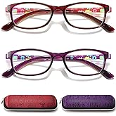 RaoOG Reading Glasses for Women Blue Light Blocking Computer Readers, Flexible Eyeglasses Anti Eyestrain/Glare/UV